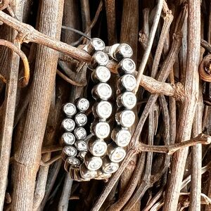 Silpada Sterling Cubic Zirconia Studded Hoop Earrings P2006